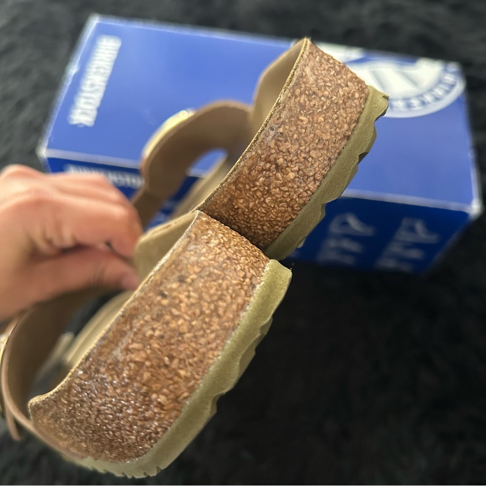 BIRKENSTOCK Madrid big buckle green gold sandals shoes women’s eur 39 new - Picture 5 of 7